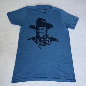 American Classics John Wayne Graphic T-Shirt Mens Small Blue Heathered Western